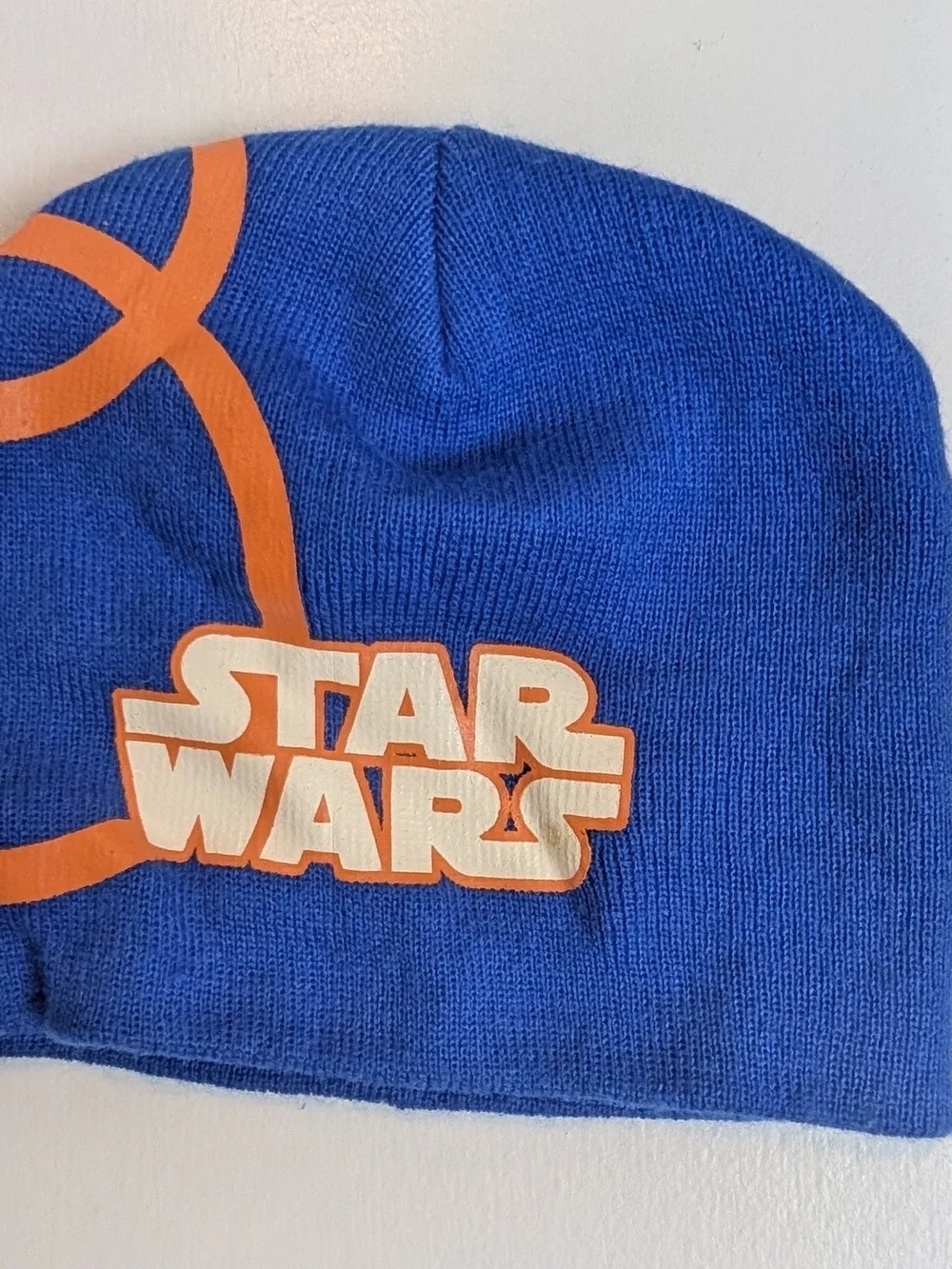 Star Wars Kids Blue and Orange Knit Beanie